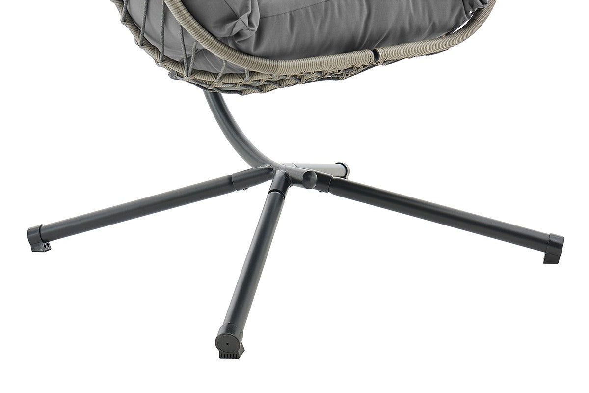 Shangri-La Mackenzie Outdoor Furniture Egg Chair (Grey/ Grey)