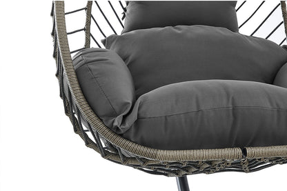 Shangri-La Mackenzie Outdoor Furniture Egg Chair (Grey/ Grey)