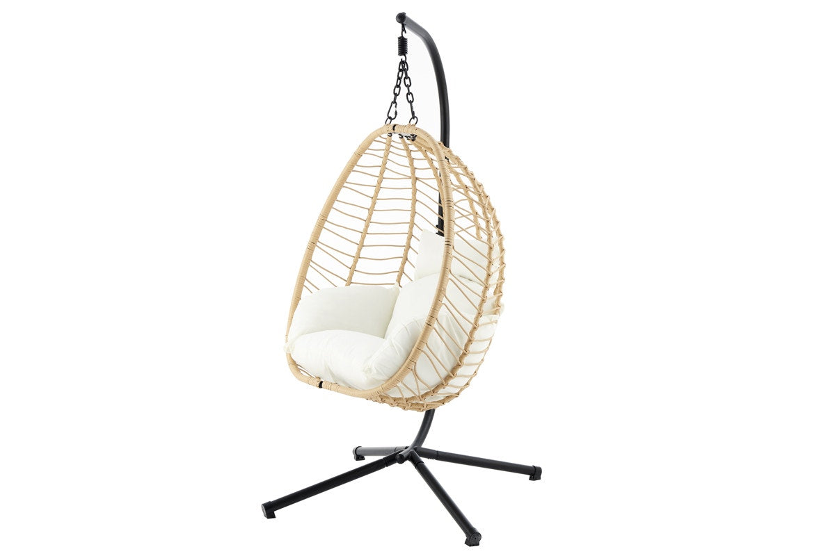 Shangri-La Mackenzie Outdoor Furniture Egg Chair (Beige)