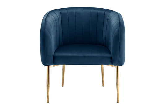 Shangri-La Mimi Premium Velvet Armchair (Navy)