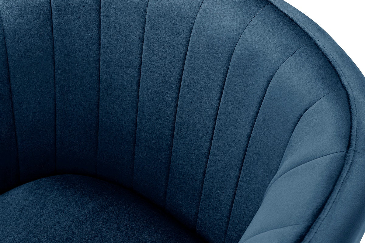 Shangri-La Mimi Premium Velvet Armchair (Navy)