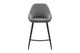 Set of 2 Shangri-La Monaco Velvet Bar Stools (Charcoal/Black)