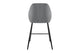 Set of 2 Shangri-La Monaco Velvet Bar Stools (Charcoal/Black)