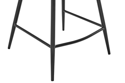 Set of 2 Shangri-La Monaco Velvet Bar Stools (Charcoal/Black)