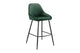 Set of 2 Shangri-La Monaco Velvet Bar Stools (Olive Green/Black)