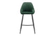 Set of 2 Shangri-La Monaco Velvet Bar Stools (Olive Green/Black)