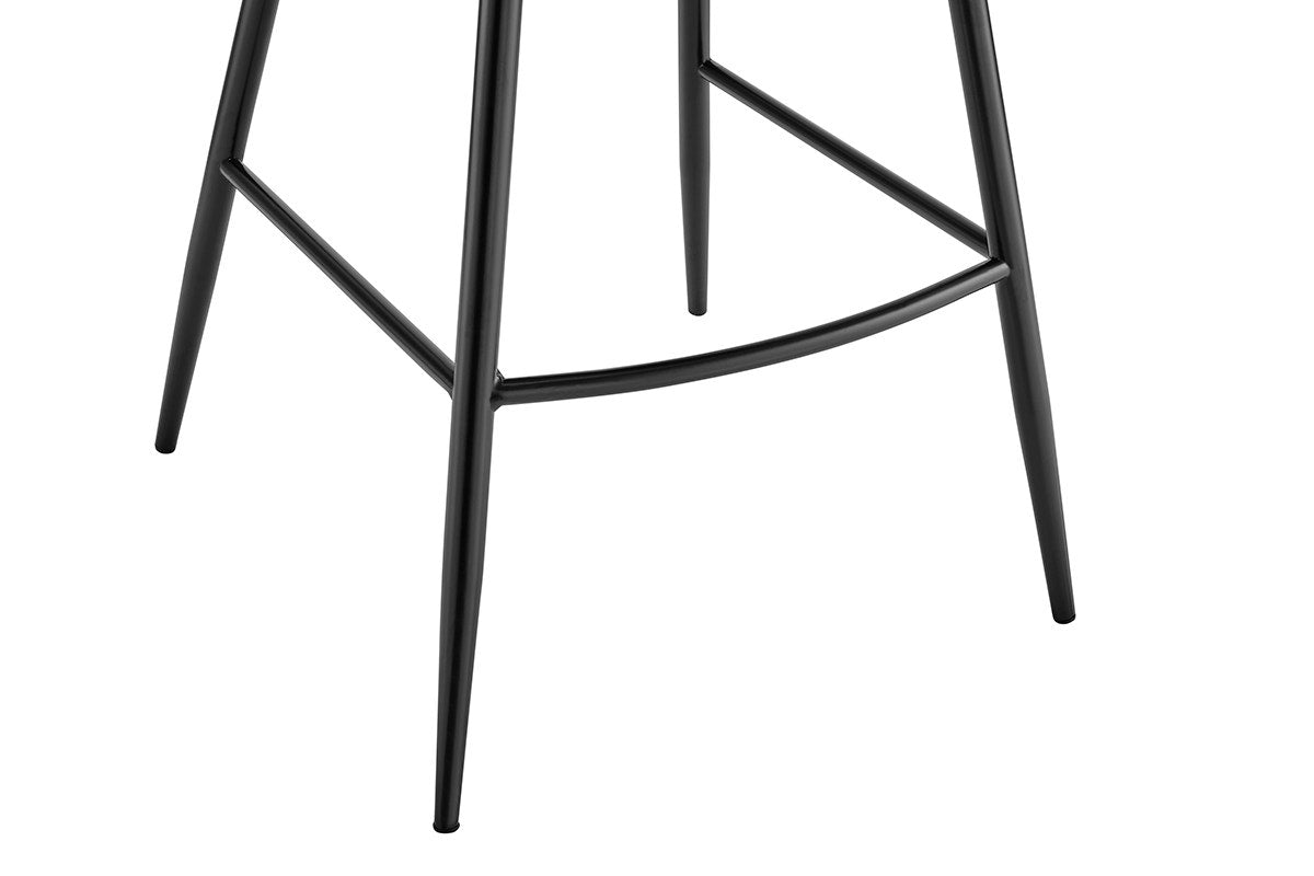Set of 2 Shangri-La Monaco Velvet Bar Stools (Olive Green/Black)