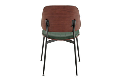 Set of 2 Shangri-La Moore Faux Leather Dining Chairs (Green)