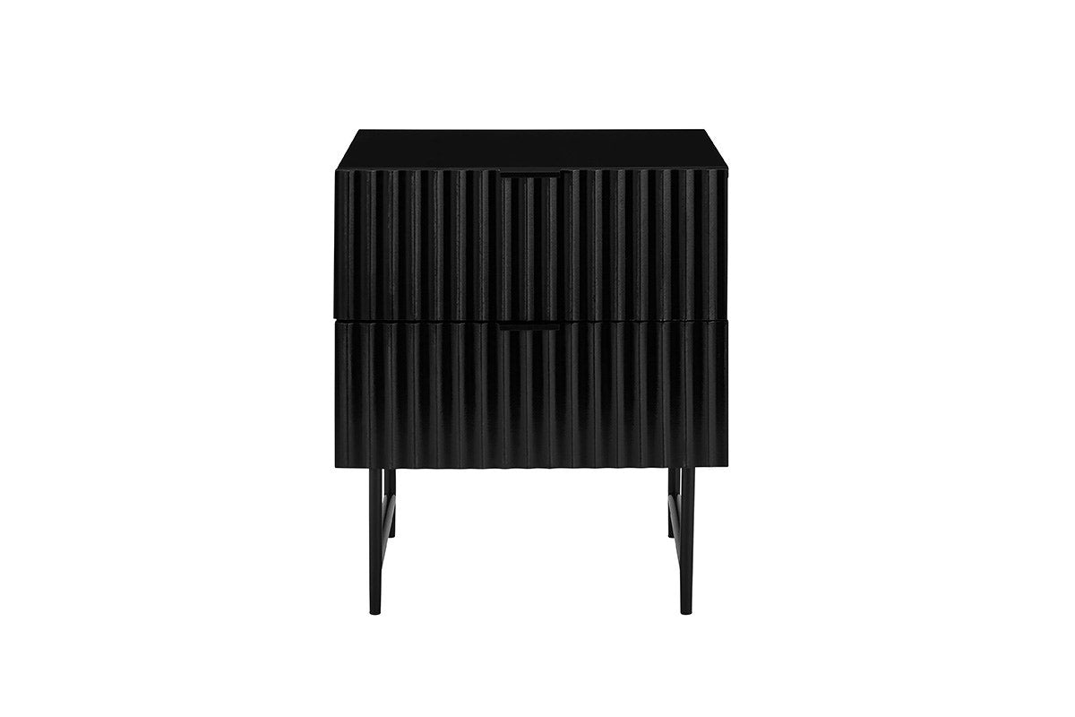 Shangri-La 2 Drawer Night Stand - Edinburgh Collection  - Black)