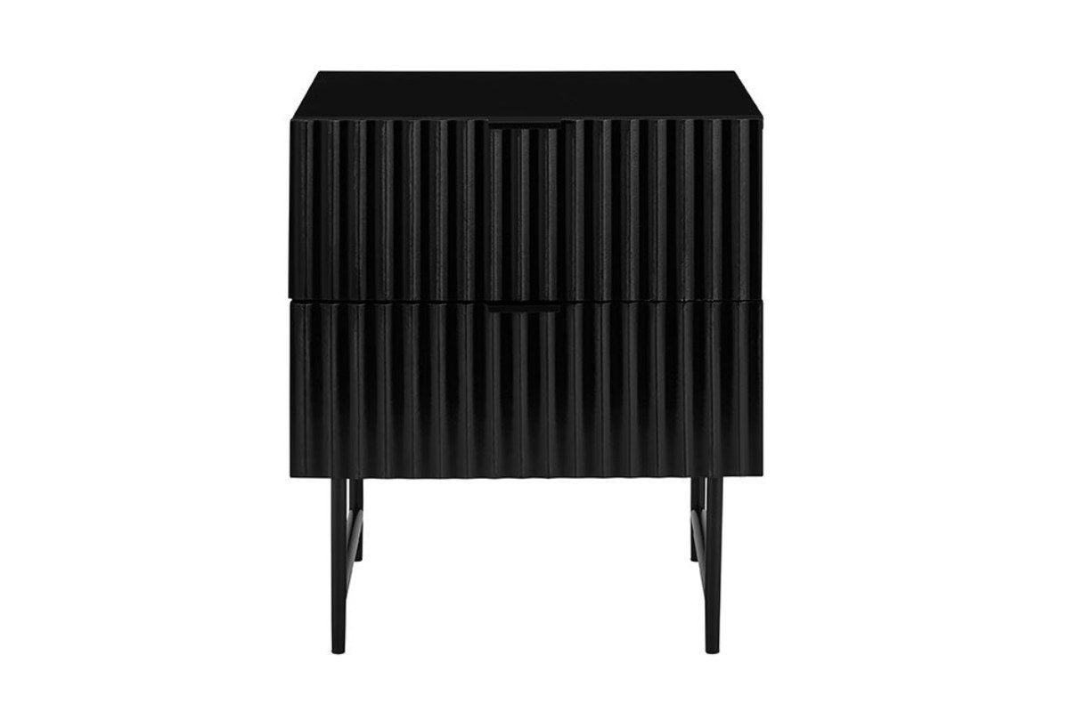 Shangri-La 2 Drawer Night Stand - Edinburgh Collection (Black)