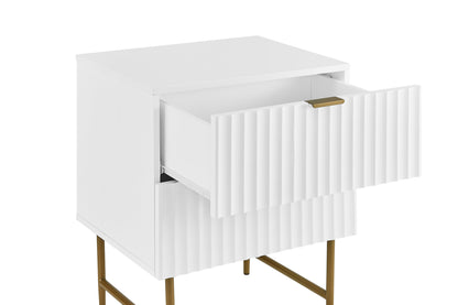 Shangri-La 2 Drawer Night Stand - Edinburgh Collection  - White)