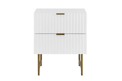 Shangri-La 2 Drawer Night Stand - Edinburgh Collection  - White)