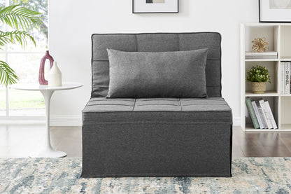 Shangri-La Ontario Ottoman Sofa Bed - Charcoal