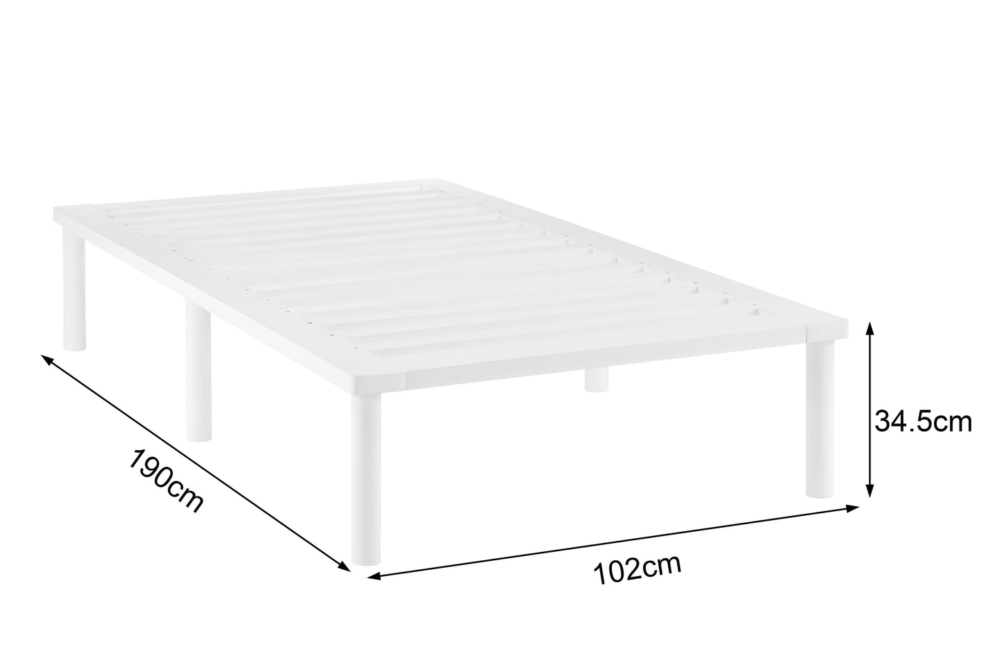 Shangri-La Orlando Wood Bed  - White