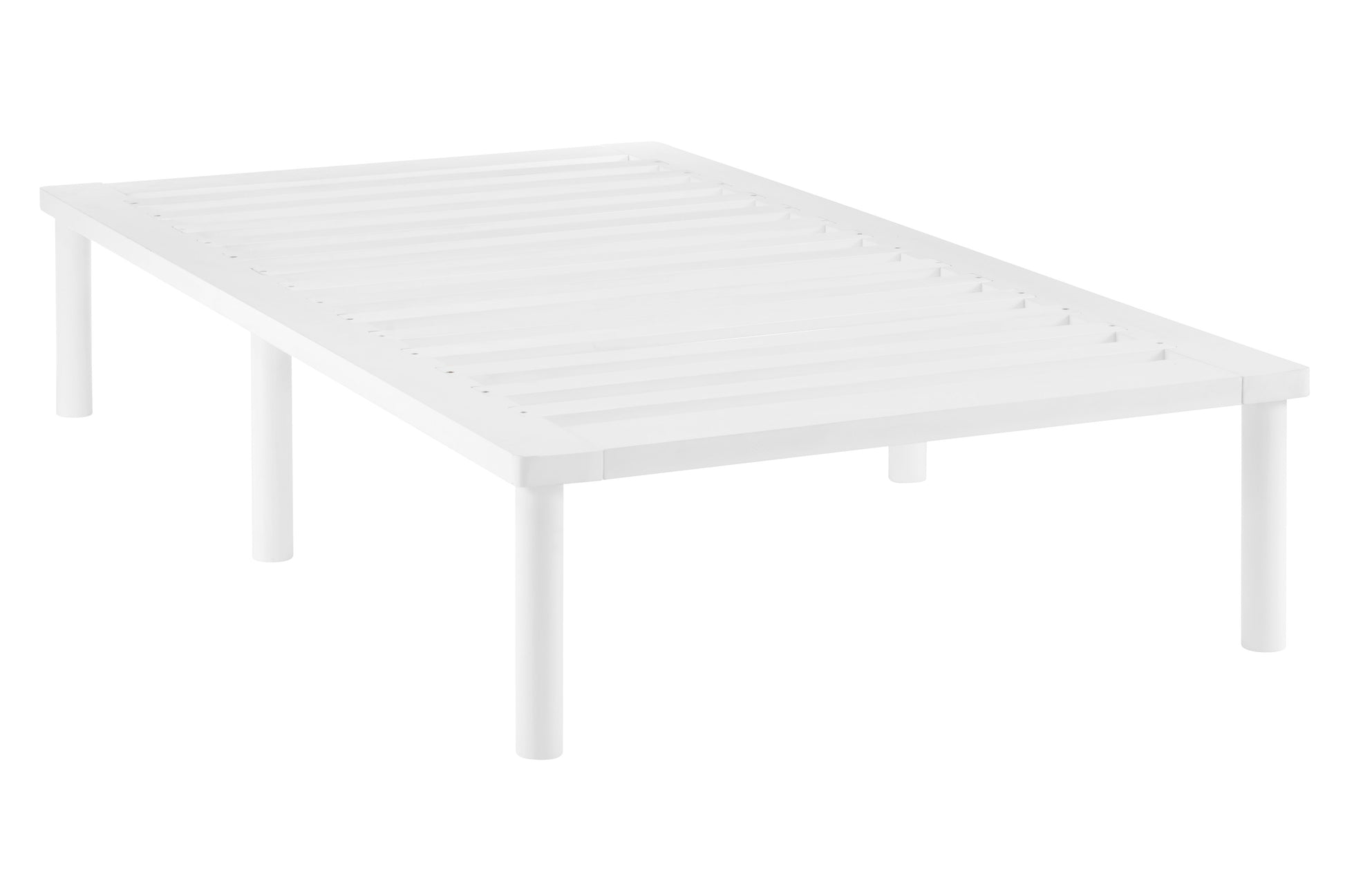 Shangri-La Orlando Wood Bed Frame (White, Single)