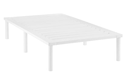 Shangri-La Orlando Wood Bed Frame (White, Single)