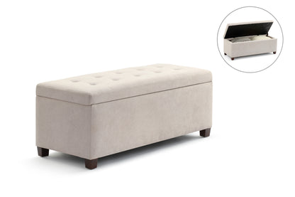 Shangri-La Storage Ottoman (Beige)