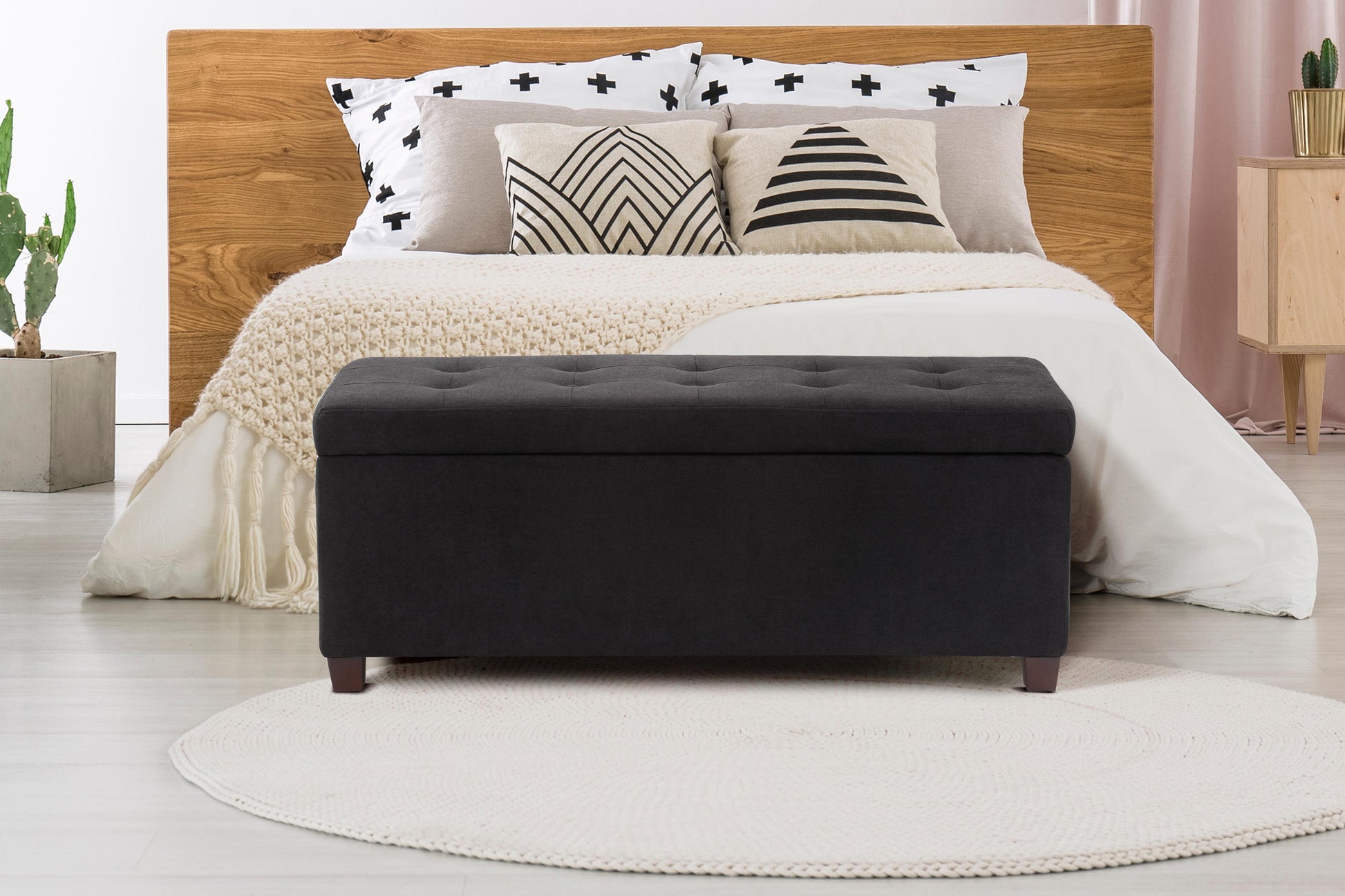 Shangri-La Storage Ottoman (Black)