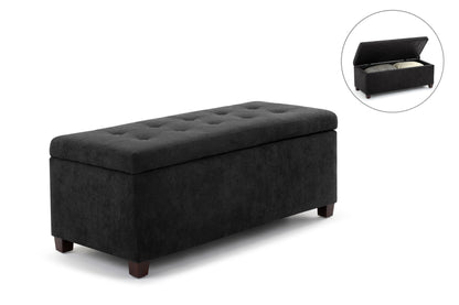 Shangri-La Storage Ottoman (Black)