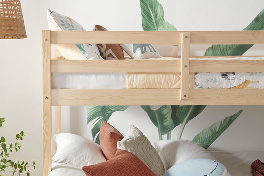 Shangri-La Pasadena Single Over Double Bunk Bed (Natural) - Auzzistore