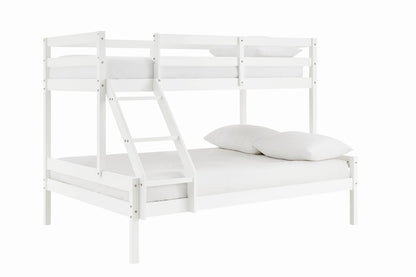 Shangri-La Pasadena Single Over Double Bunk Bed (White)