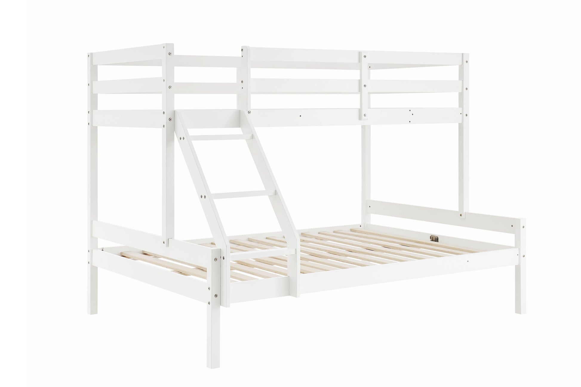 Shangri-La Pasadena Single Over Double Bunk Bed (White)