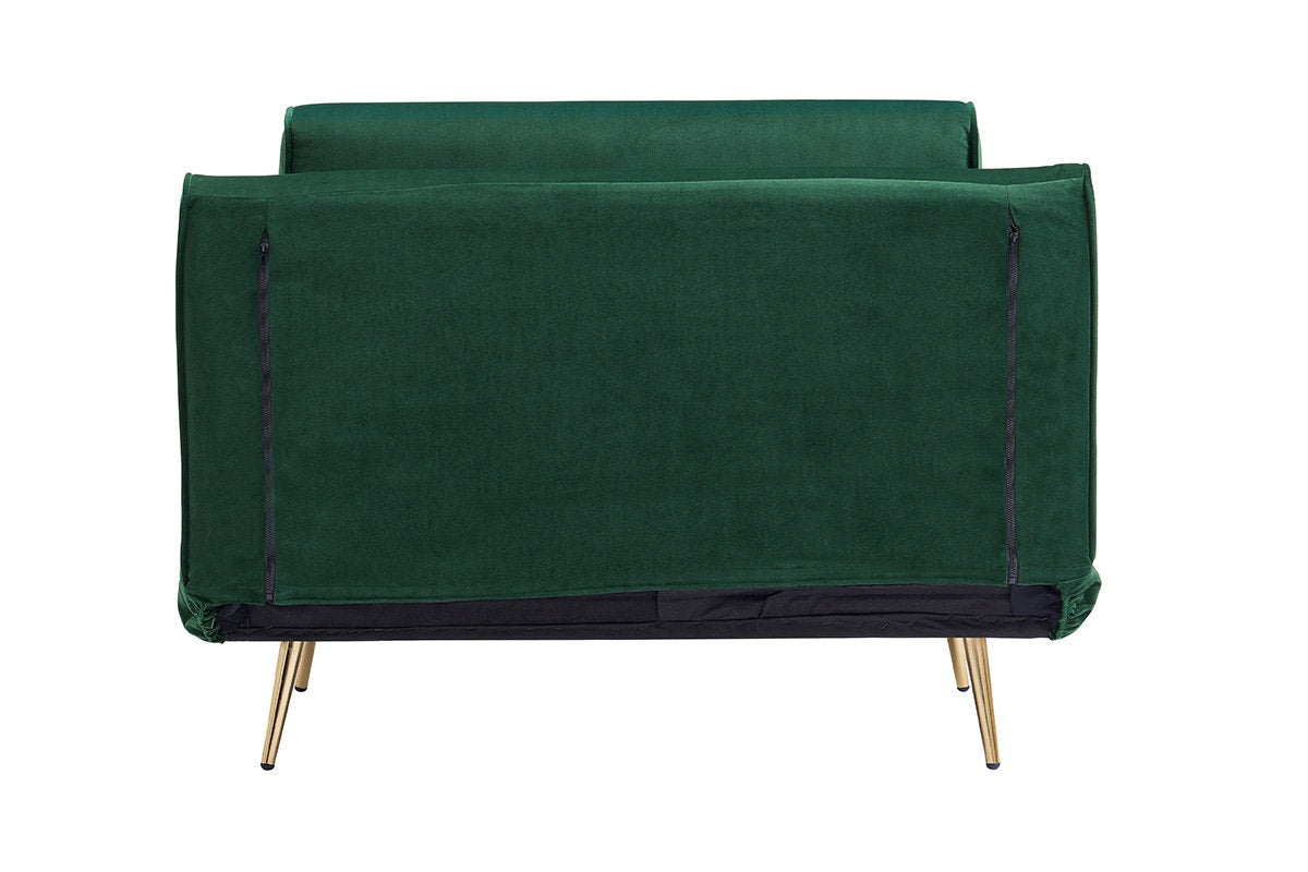 Shangri-La Putre Velvet Sofa Bed (Green)