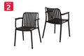 Set of 2 Shangri-La San Lucas Dining Armchairs - Black