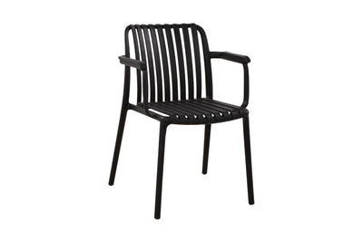 Set of 2 Shangri-La San Lucas Dining Armchairs - Black