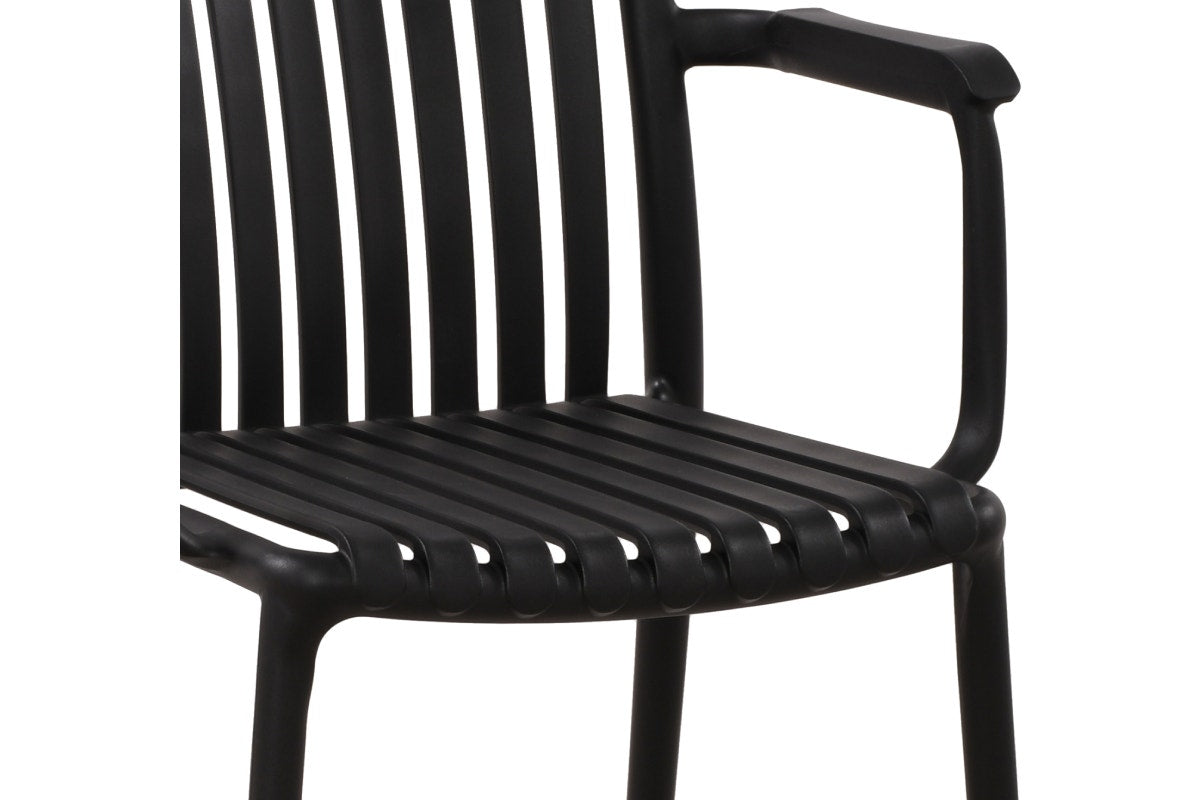 Set of 2 Shangri-La San Lucas Dining Armchairs (Black)
