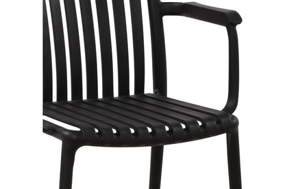 Set of 2 Shangri-La San Lucas Dining Armchairs (Black)