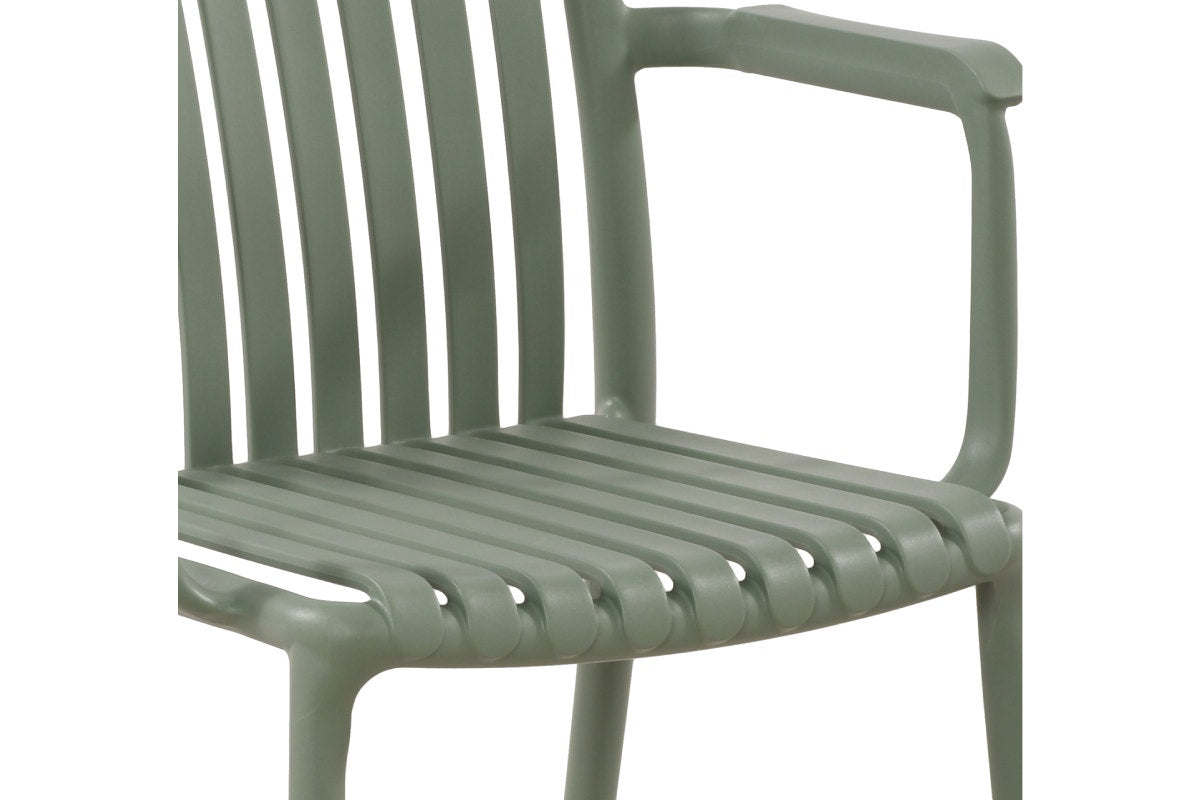 Set of 2 Shangri-La San Lucas Dining Armchairs (Green)