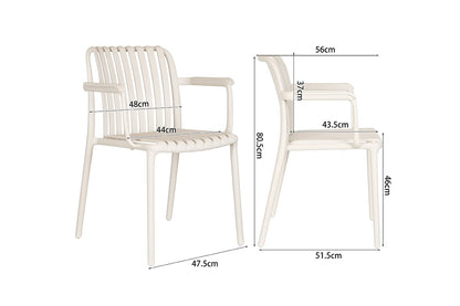 Set of 2 Shangri-La San Lucas Dining Armchairs (Off White)