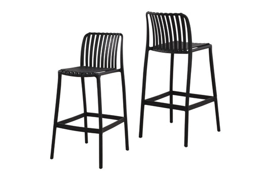 Shangri-La Set of 2 San Lucas Bar Stool (Black)