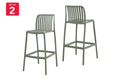 Shangri-La Set of 2 San Lucas - Green - Bar Stool