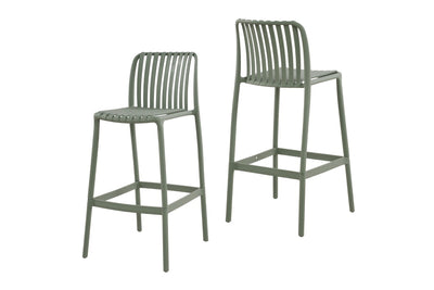 Shangri-La Set of 2 San Lucas - Green - Bar Stool