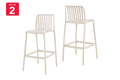 Shangri-La Set of 2 San Lucas - Off White - Bar Stool