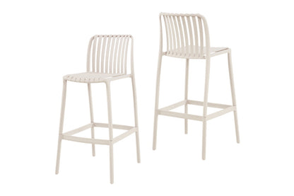 Shangri-La Set of 2 San Lucas Bar Stool (Off White)