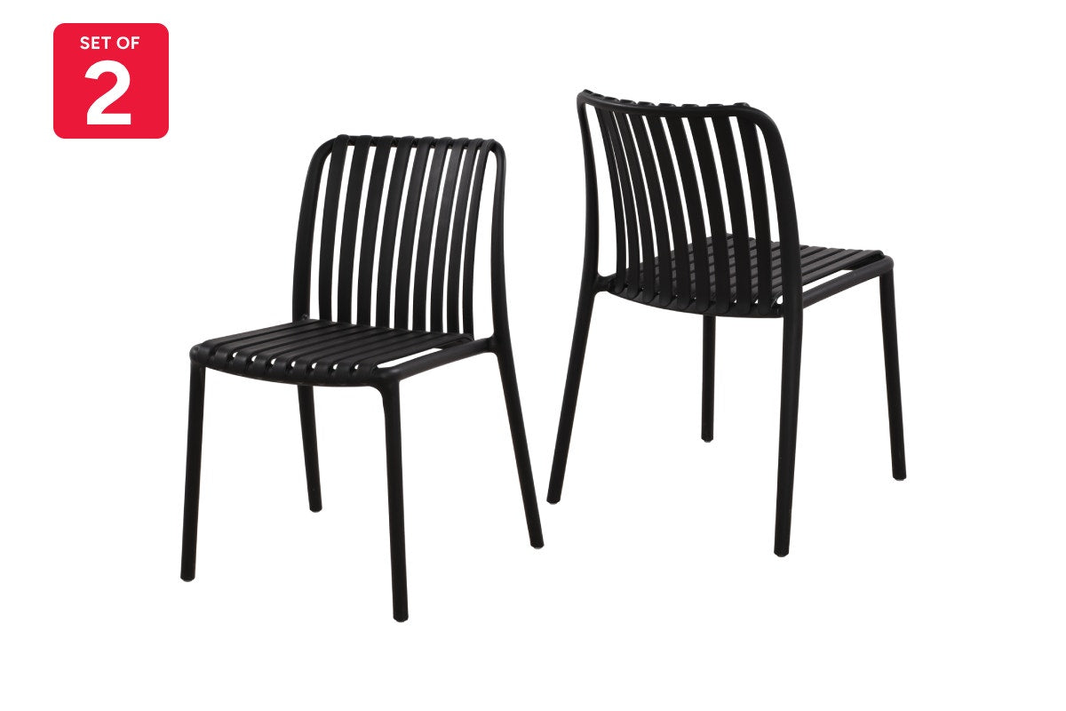 Set of 2 Shangri-La San Lucas Dining Chairs (Black)