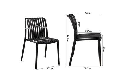Set of 2 Shangri-La San Lucas Dining Chairs (Black)