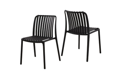 Set of 2 Shangri-La San Lucas Dining Chairs - Black