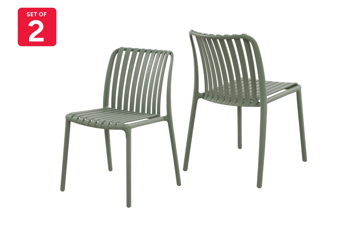 Set of 2 Shangri-La San Lucas Dining Chairs (Green)