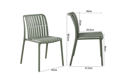 Set of 2 Shangri-La San Lucas Dining Chairs (Green)