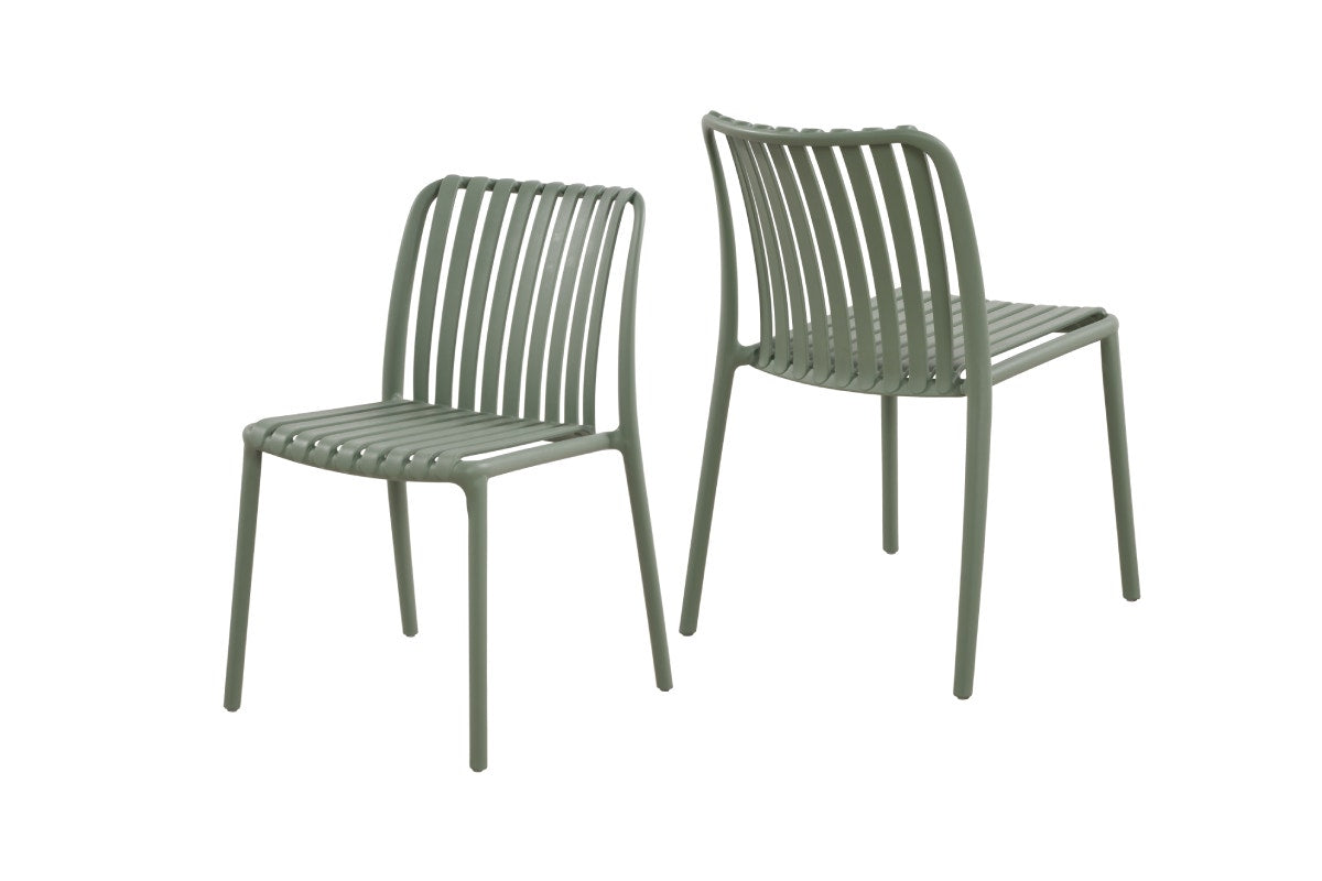 Set of 2 Shangri-La San Lucas Dining Chairs (Green)