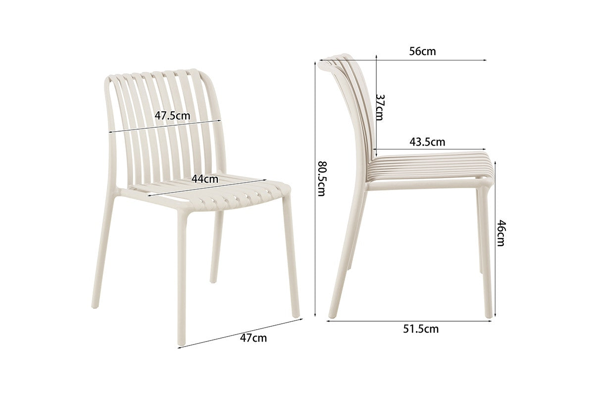 Set of 2 Shangri-La San Lucas Dining Chairs (Off White)
