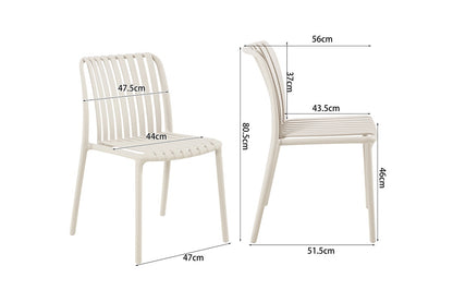 Set of 2 Shangri-La San Lucas Dining Chairs (Off White)