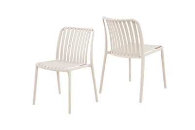 Set of 2 Shangri-La San Lucas Dining Chairs - Off White