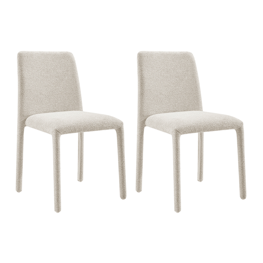 Set of 2 Shangri-La Serena Upholstered Dining Chairs (Beige) - Auzzistore