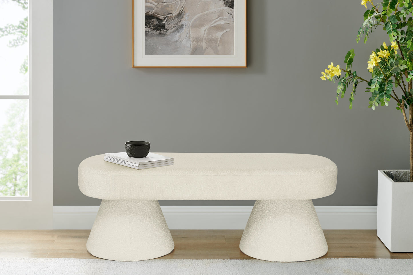 Shangri-La Alfie Stool (Creme)