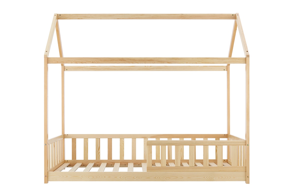 Shangri-La Luther Kids' House Bed Frame (Natural, Single)